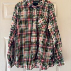 J. Crew Multicolor Plaid Flannel Button Down Shirt